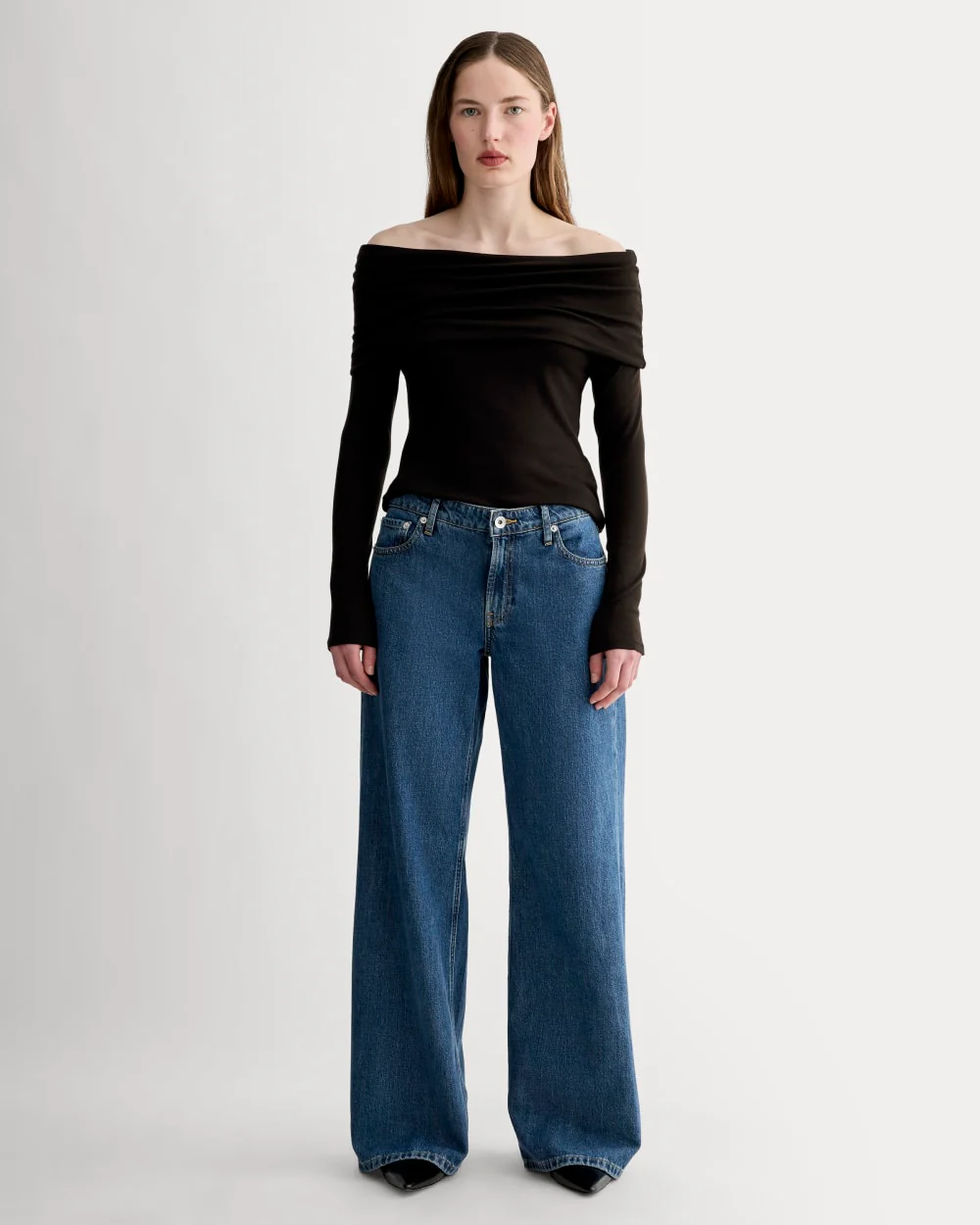 The Off-the-Shoulder Top in Butterluxe | Black - Image 3