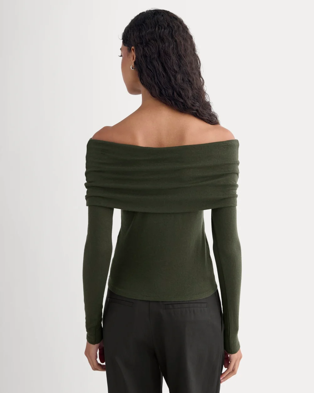 The Off-the-Shoulder Top in Butterluxe | Dark Green - Image 5
