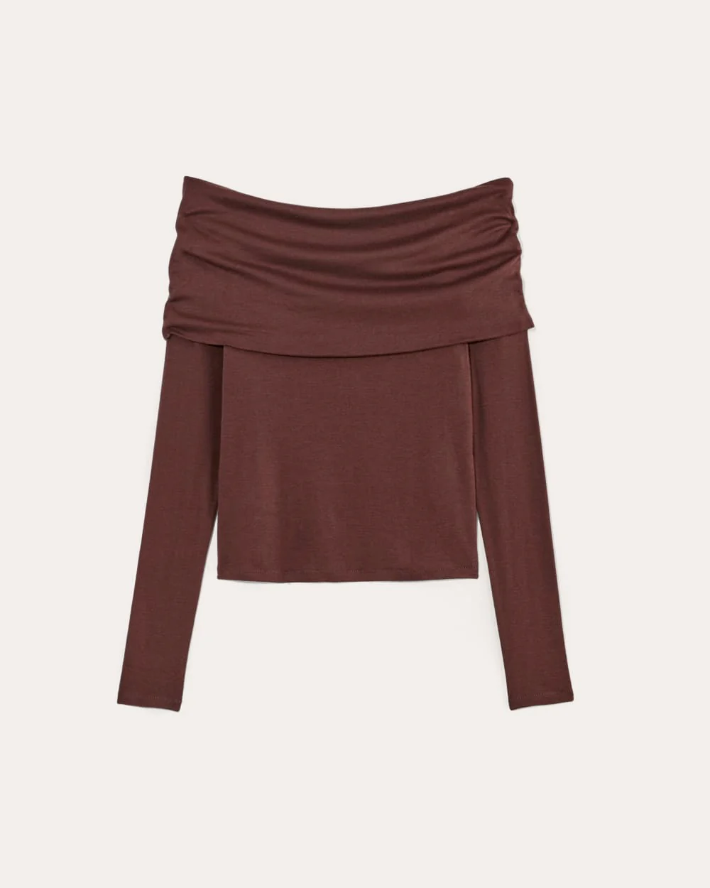The Off-the-Shoulder Top in Butterluxe | Dark Mahogany - Image 2