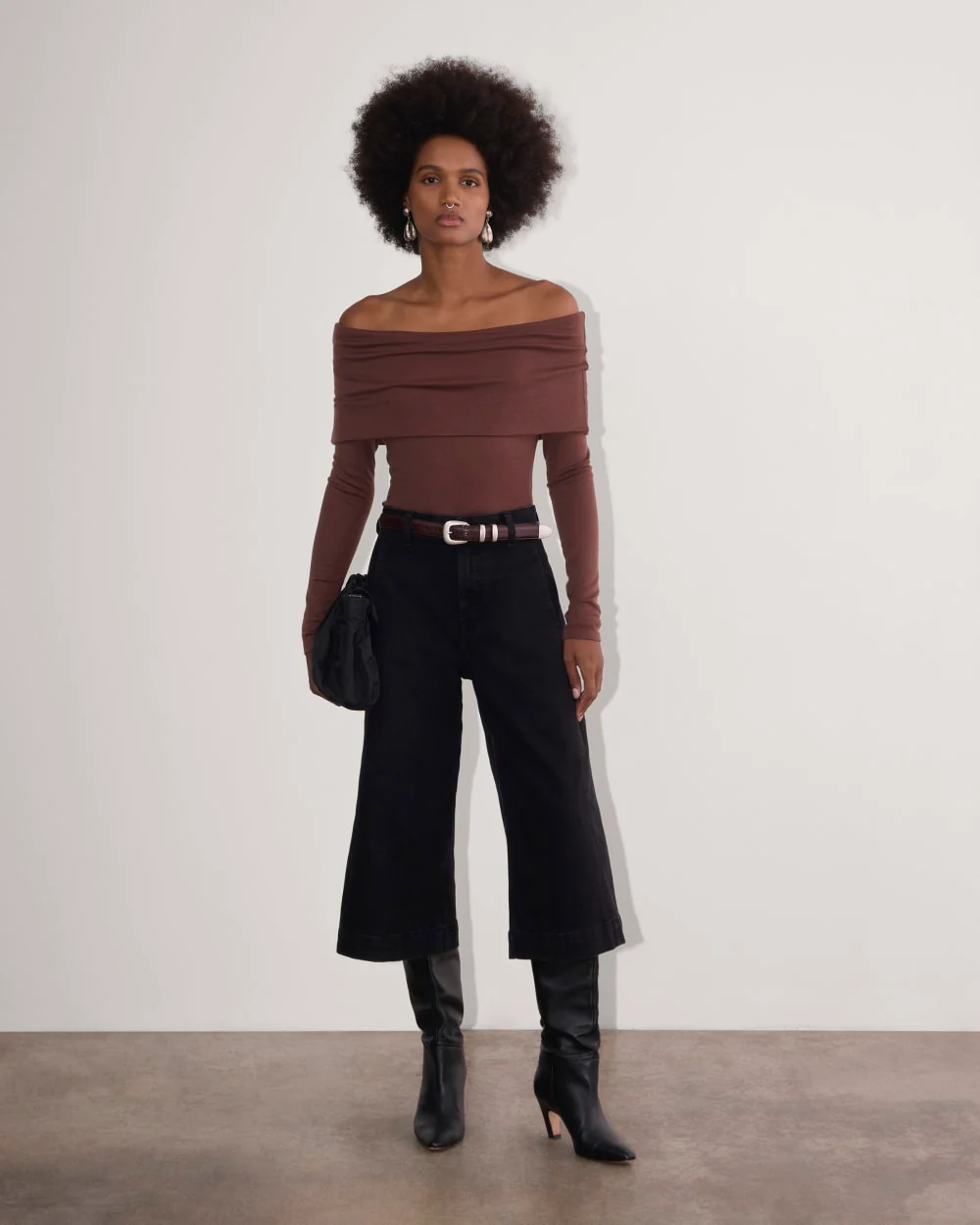 The Off-the-Shoulder Top in Butterluxe | Dark Mahogany - Image 3