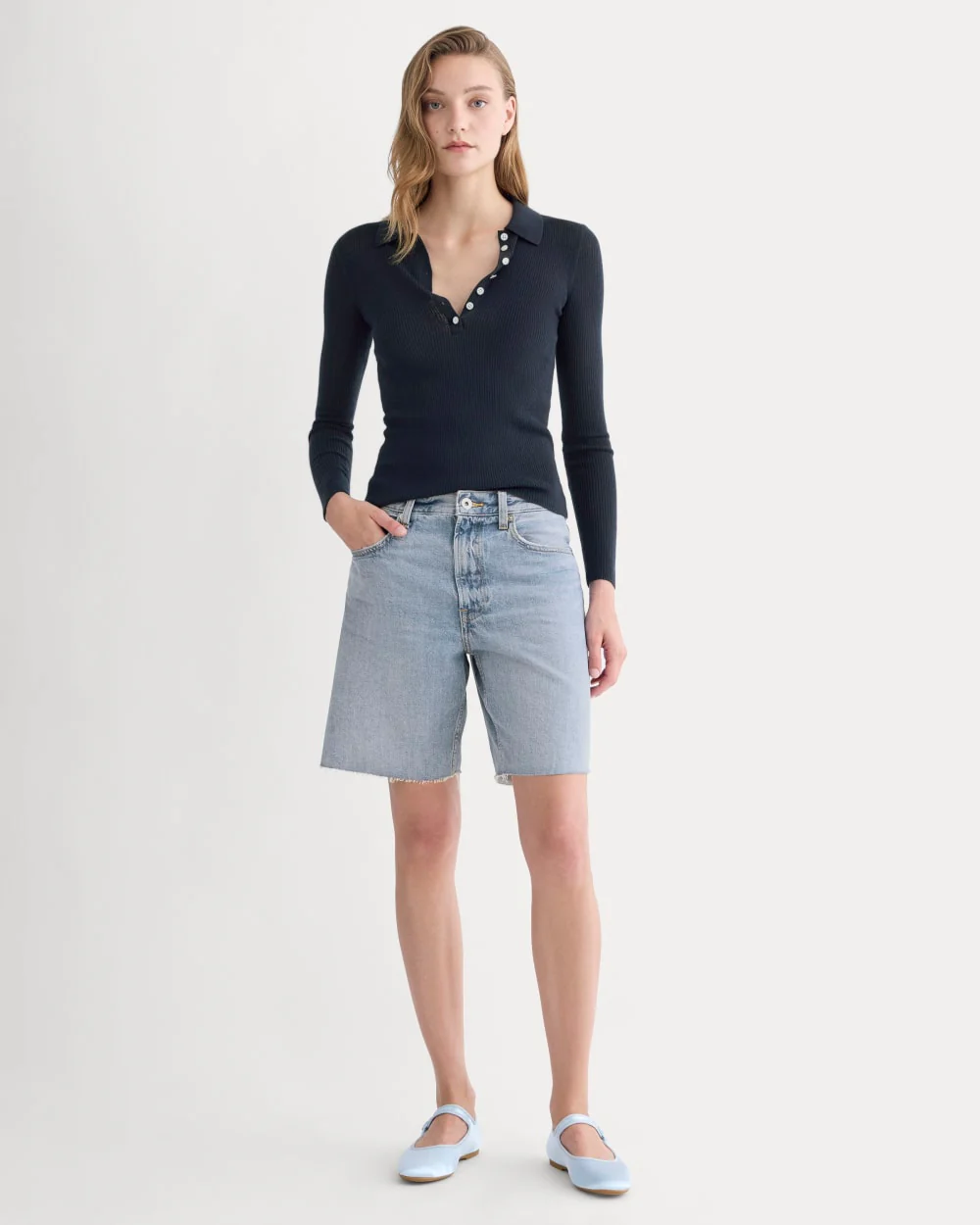 The OG Baggy Jean Short | Light Indigo