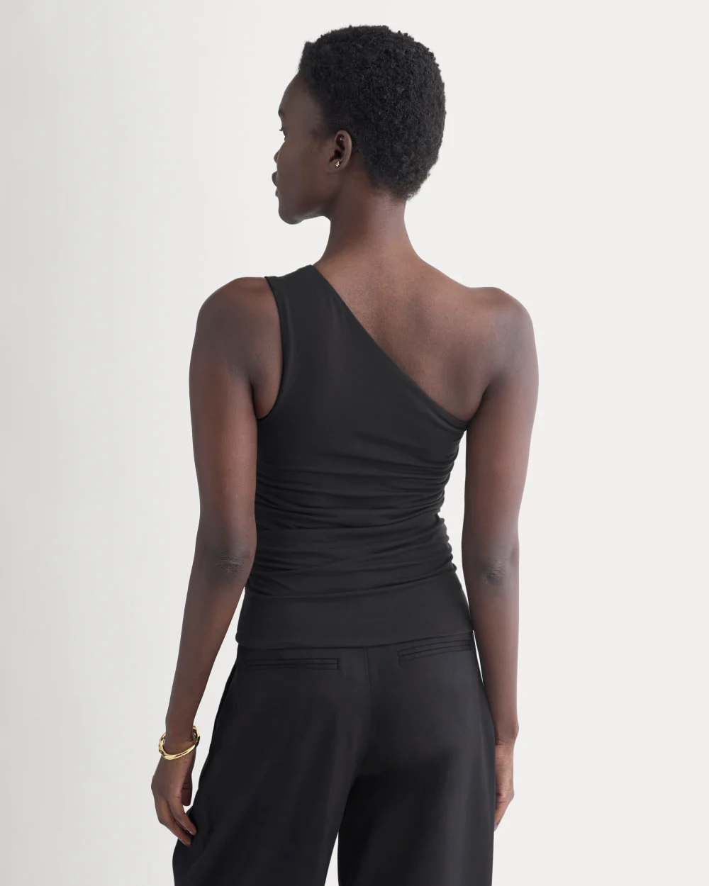 One-Shoulder Top | Black - Image 5