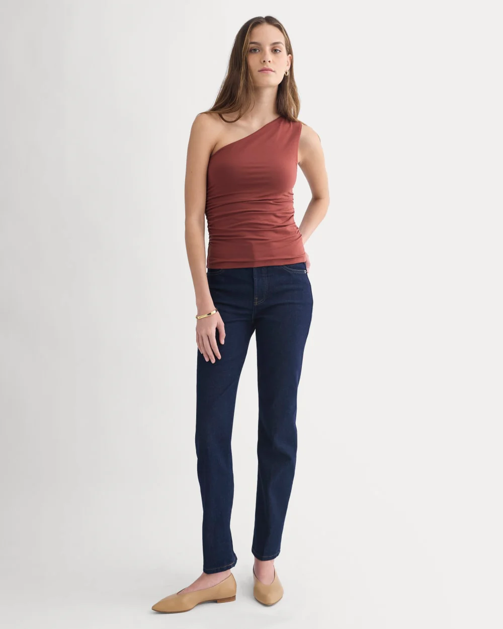 One-Shoulder Top | Henna Red - Image 3