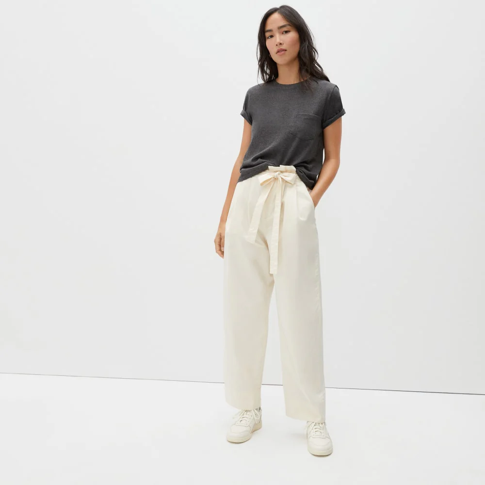 The Box-Cut Tee in Essential Cotton | Charcoal | Pocket - Image 3