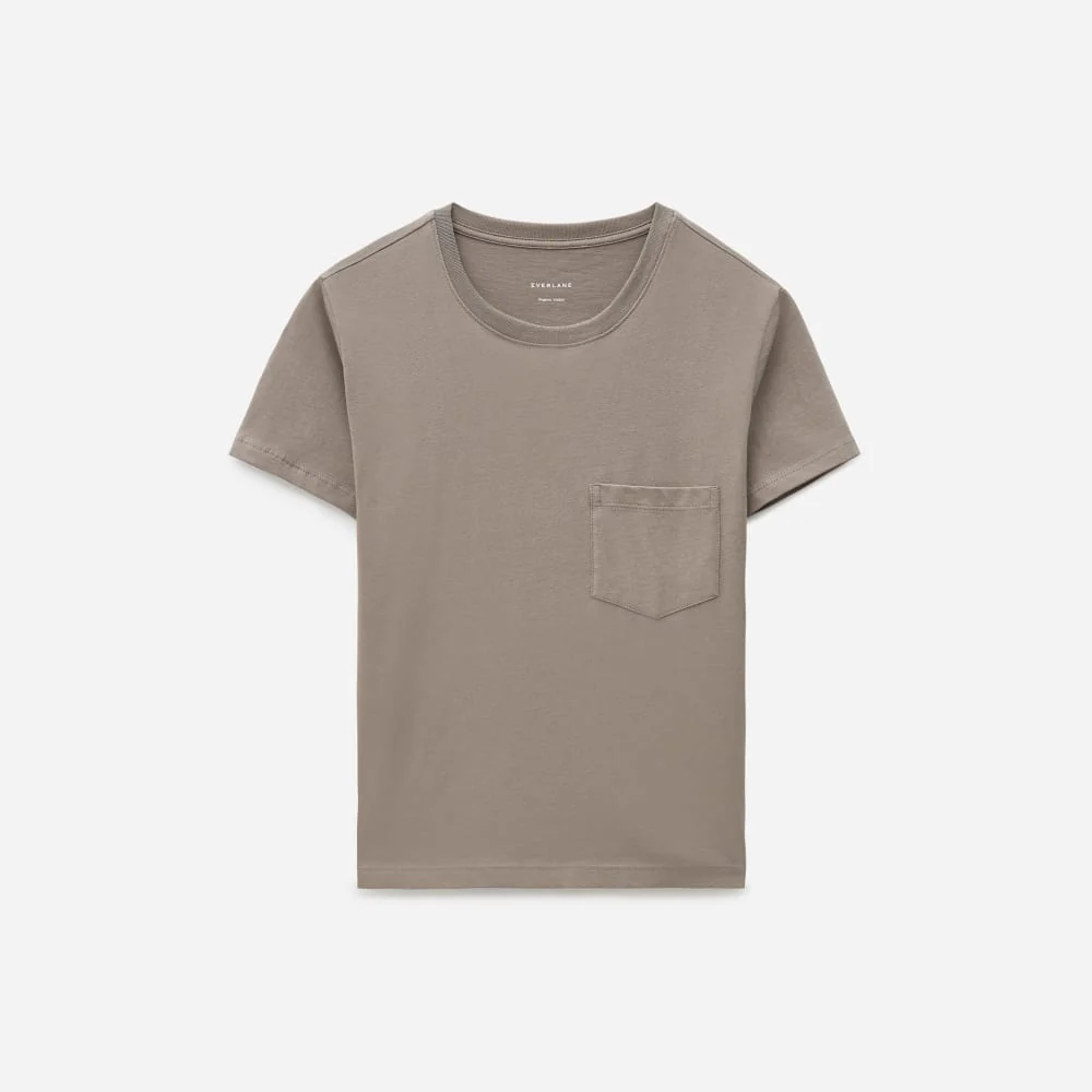 The Box-Cut Tee in Essential Cotton | Clay | Pocket - Image 5