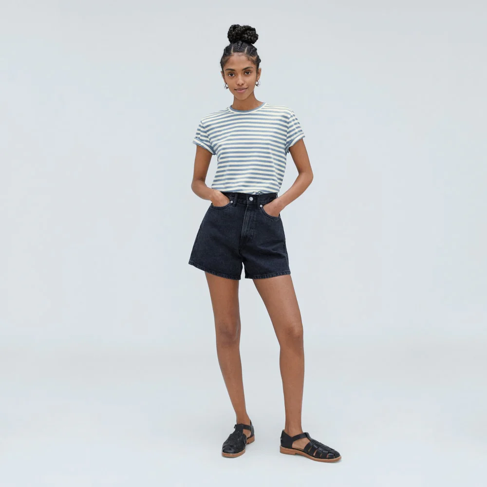 The Box-Cut Tee in Essential Cotton | Spring Lake / Canvas | No Pocket - Image 6