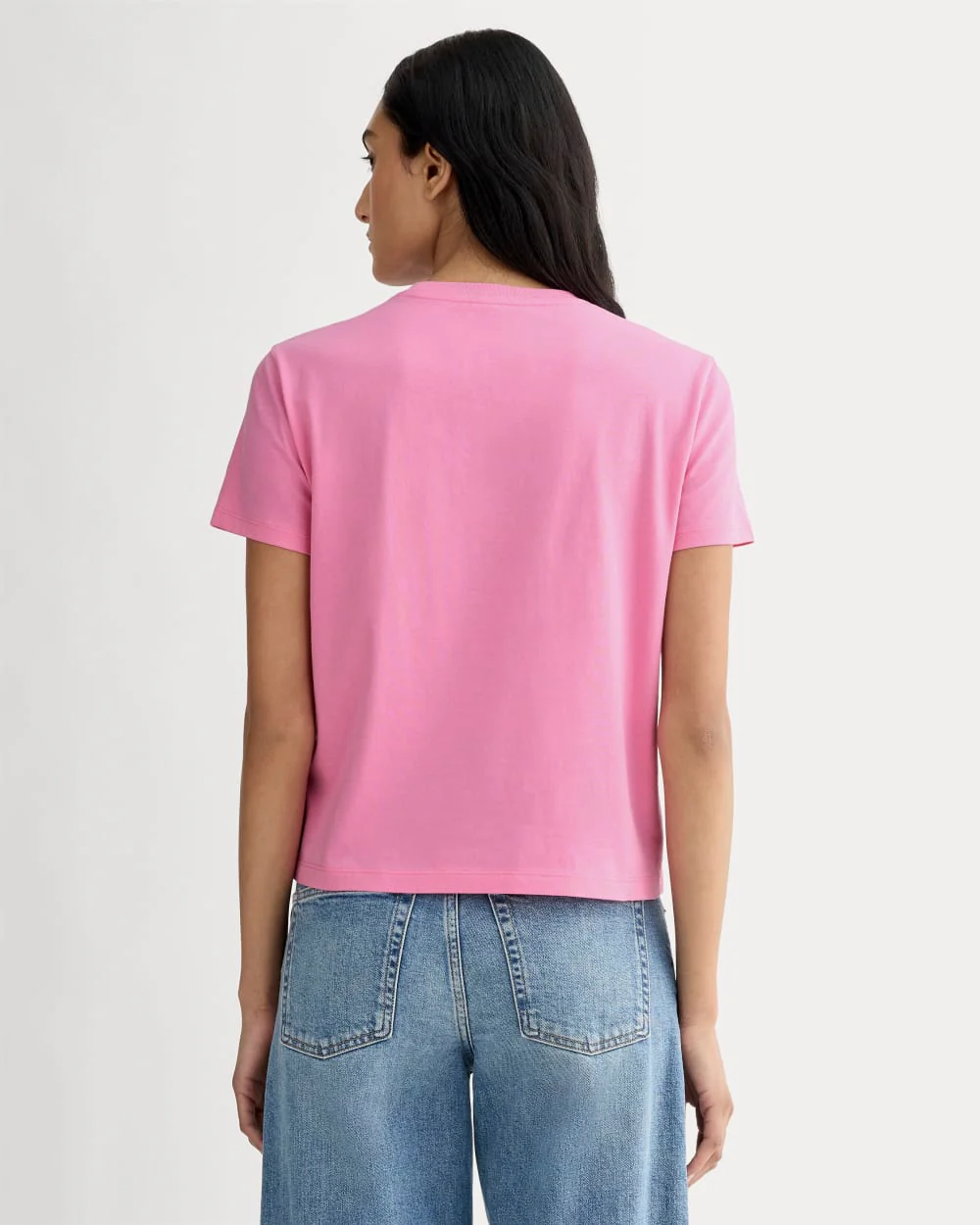 The Box-Cut Tee in Essential Cotton | Deep Pink  | No Pocket - Image 4