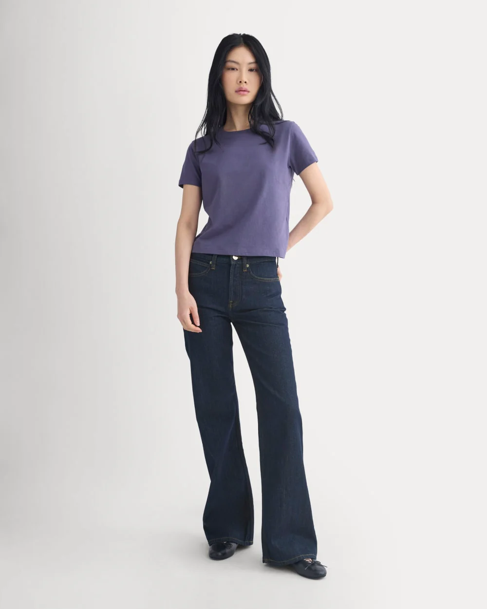 The Box-Cut Tee in Essential Cotton | Graystone | No Pocket - Image 3