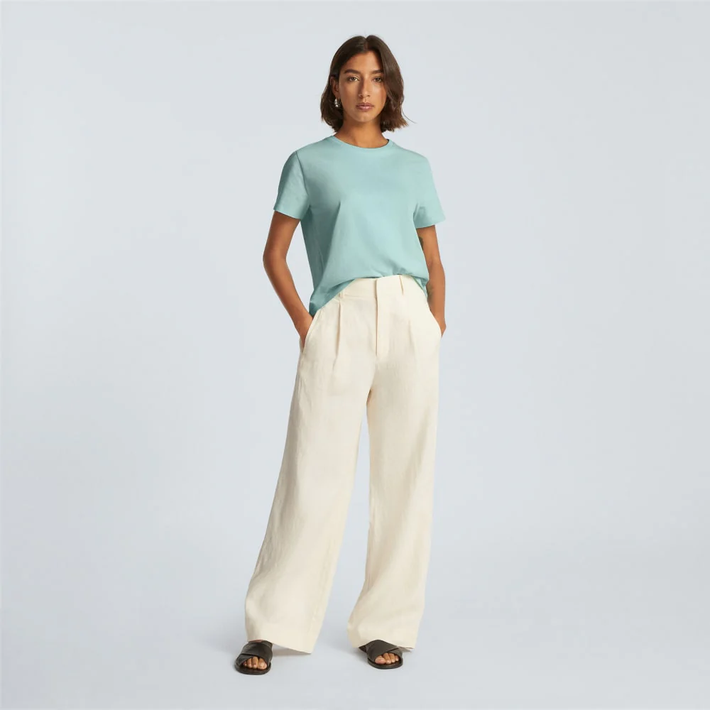 The Box-Cut Tee in Essential Cotton | Ice Blue | No Pocket - Image 6