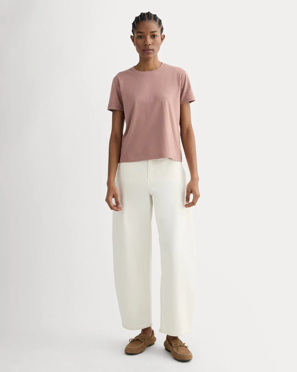 The Box-Cut Tee in Essential Cotton | Rose Dusk | No Pocket - Image 3