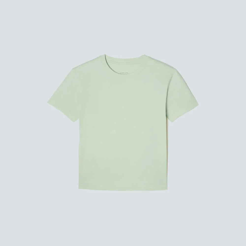 The Box-Cut Tee in Essential Cotton | Seafoam Green | No Pocket - Image 2