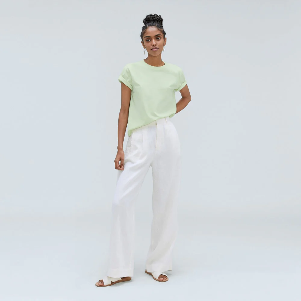 The Box-Cut Tee in Essential Cotton | Seafoam Green | No Pocket - Image 6
