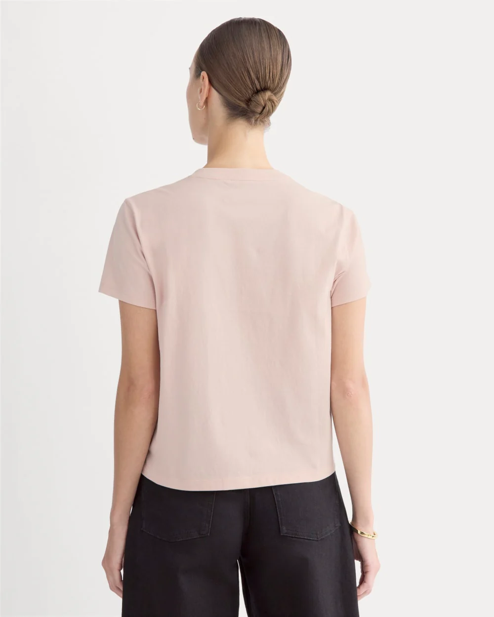 The Box-Cut Tee in Essential Cotton | Soft Rose | No Pocket - Image 4