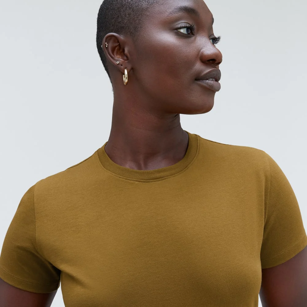 The Box-Cut Tee in Essential Cotton | Tapenade | No Pocket - Image 4