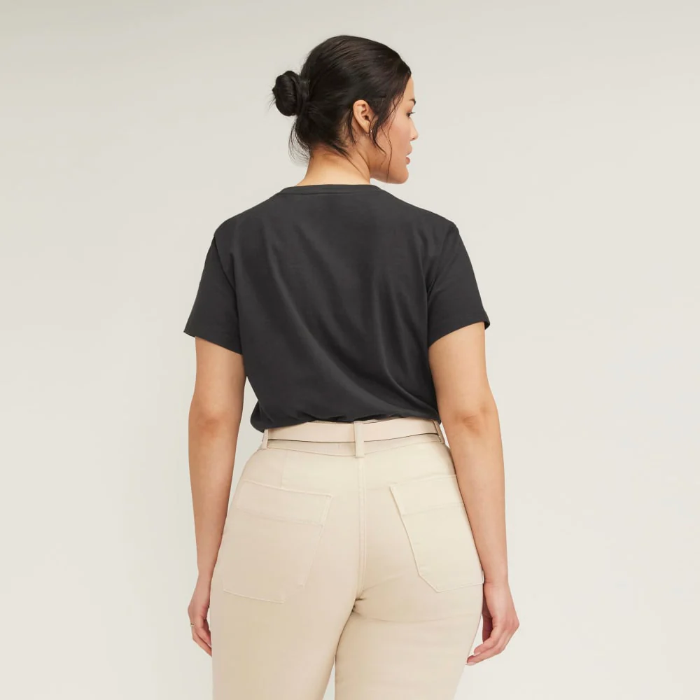 The Box-Cut Tee in Essential Cotton | Vintage Black | No Pocket - Image 3