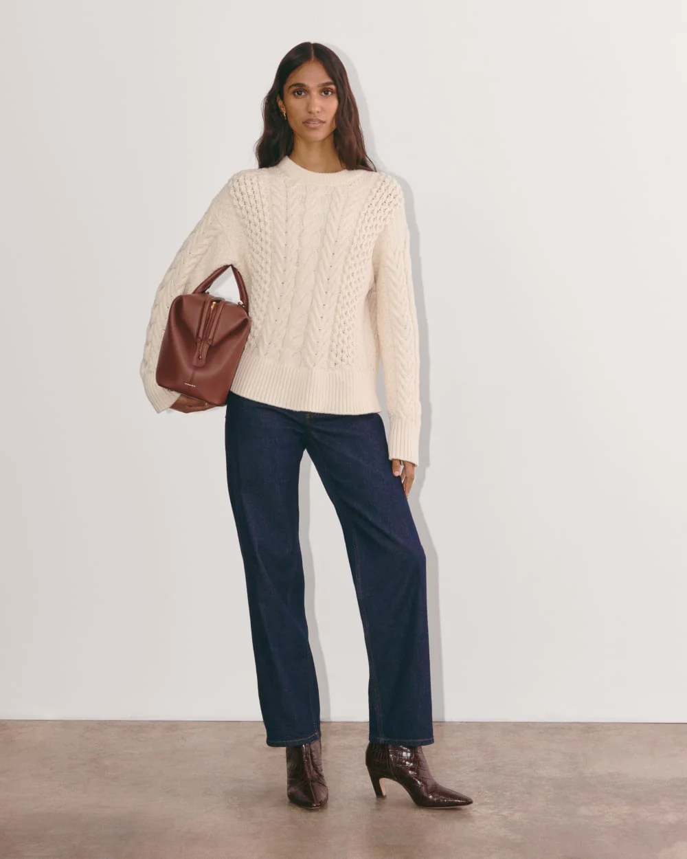 The Cable Sweater in Everyday Cotton | Canvas - Image 3