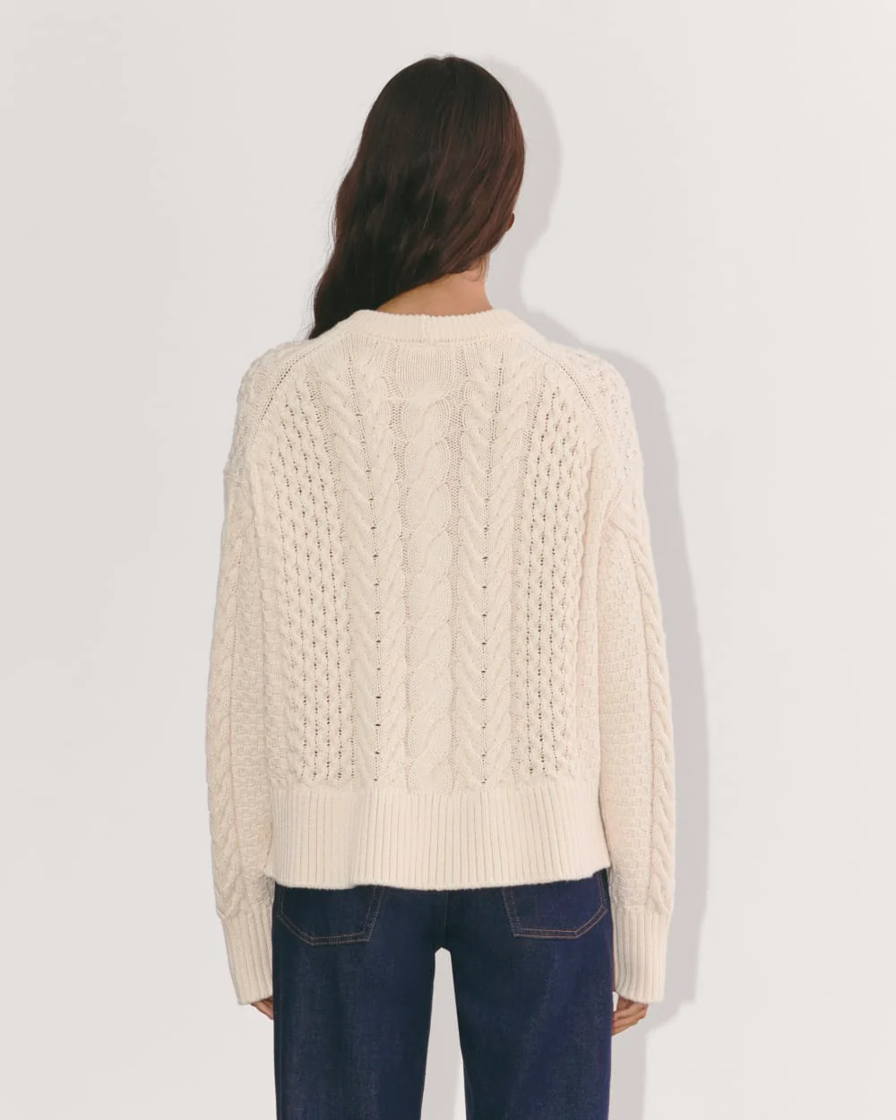 The Cable Sweater in Everyday Cotton | Canvas - Image 5
