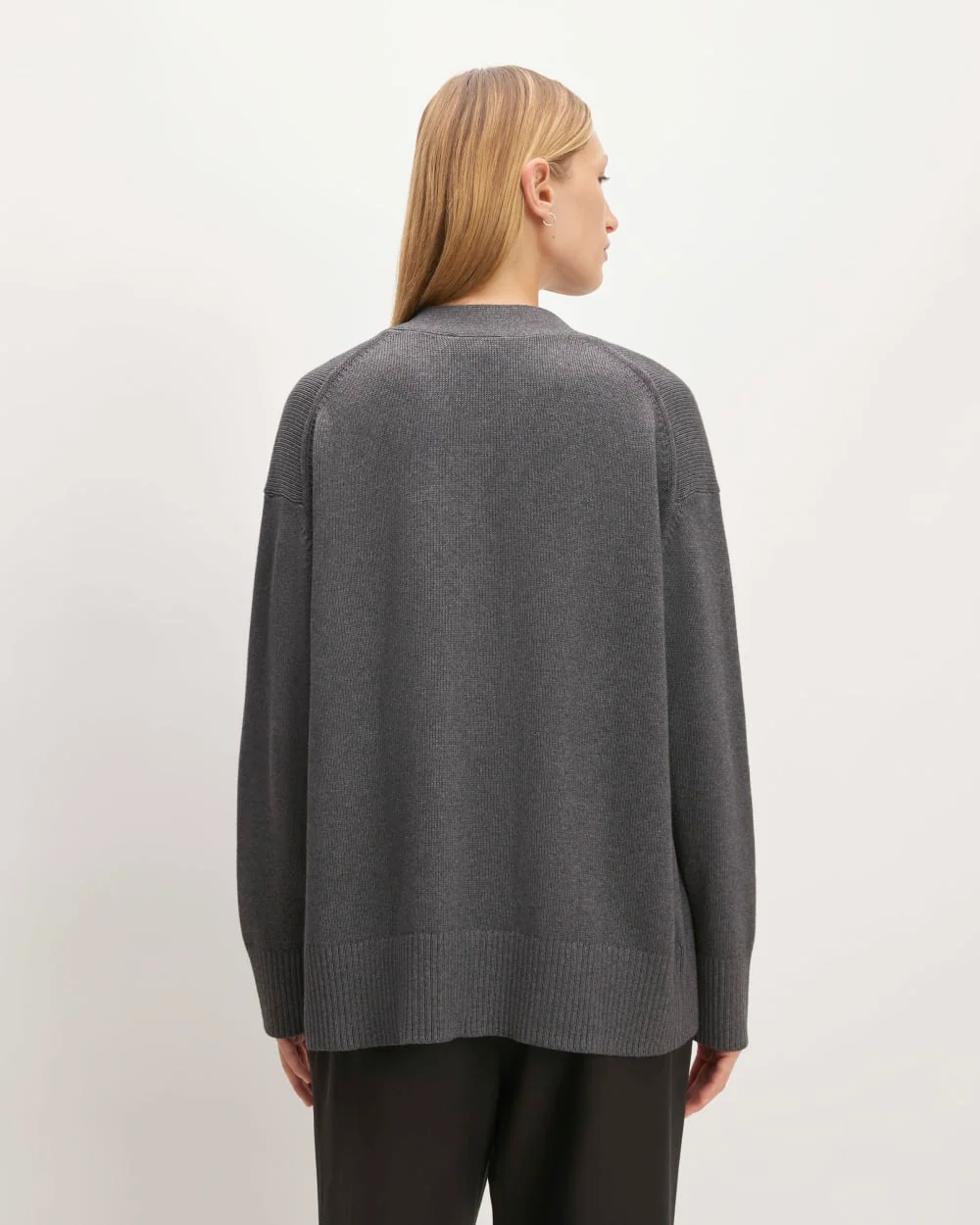 The Organic Cotton Cardigan | Heathered Charcoal - Image 6