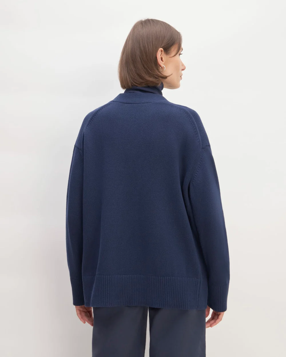 The Organic Cotton Cardigan | Navy - Image 6