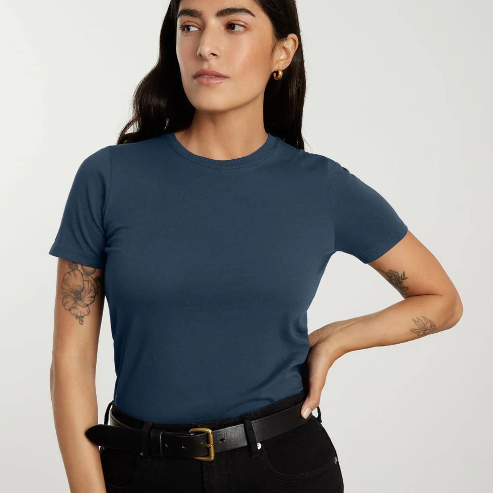 The Organic Cotton Crew Tee | Atlantic - Image 5