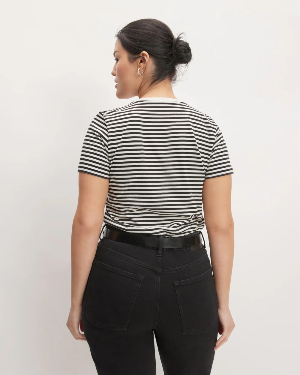 The Organic Cotton Crew Tee | Black / Bone - Image 4