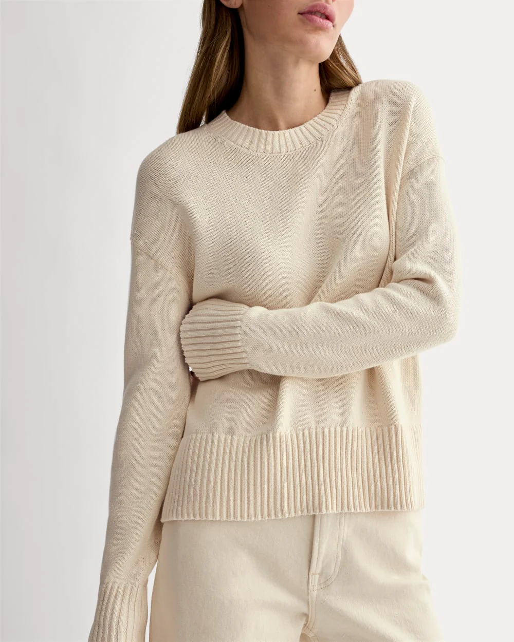 The Boxy Sweater in Everyday Cotton | Canvas - Image 4