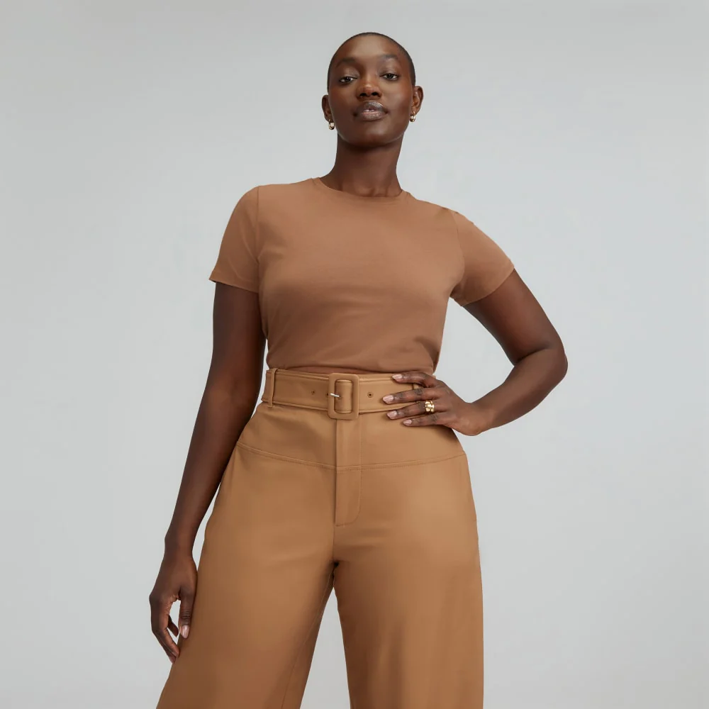 The Organic Cotton Crew Tee | Carob Brown