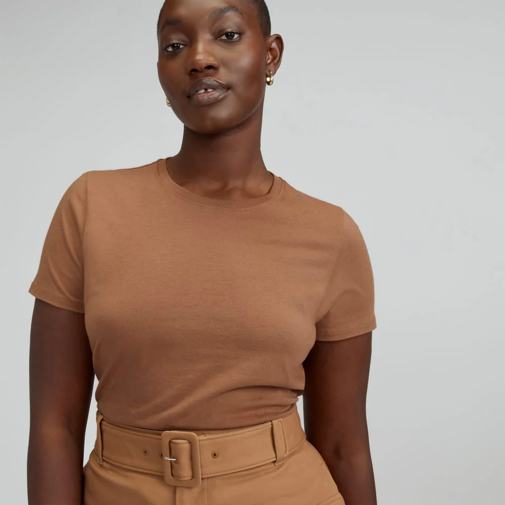 The Organic Cotton Crew Tee | Carob Brown - Image 3