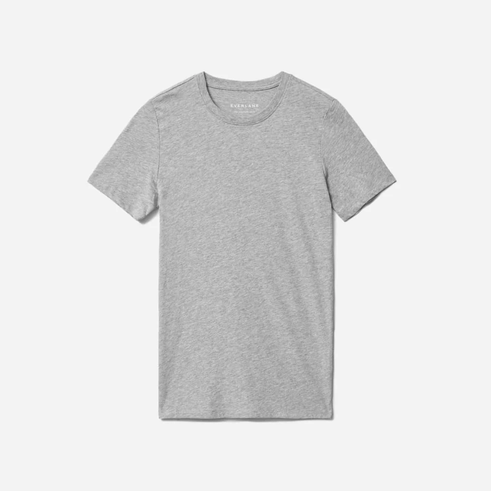 The Organic Cotton Crew Tee |  Heathered Grey - Image 2