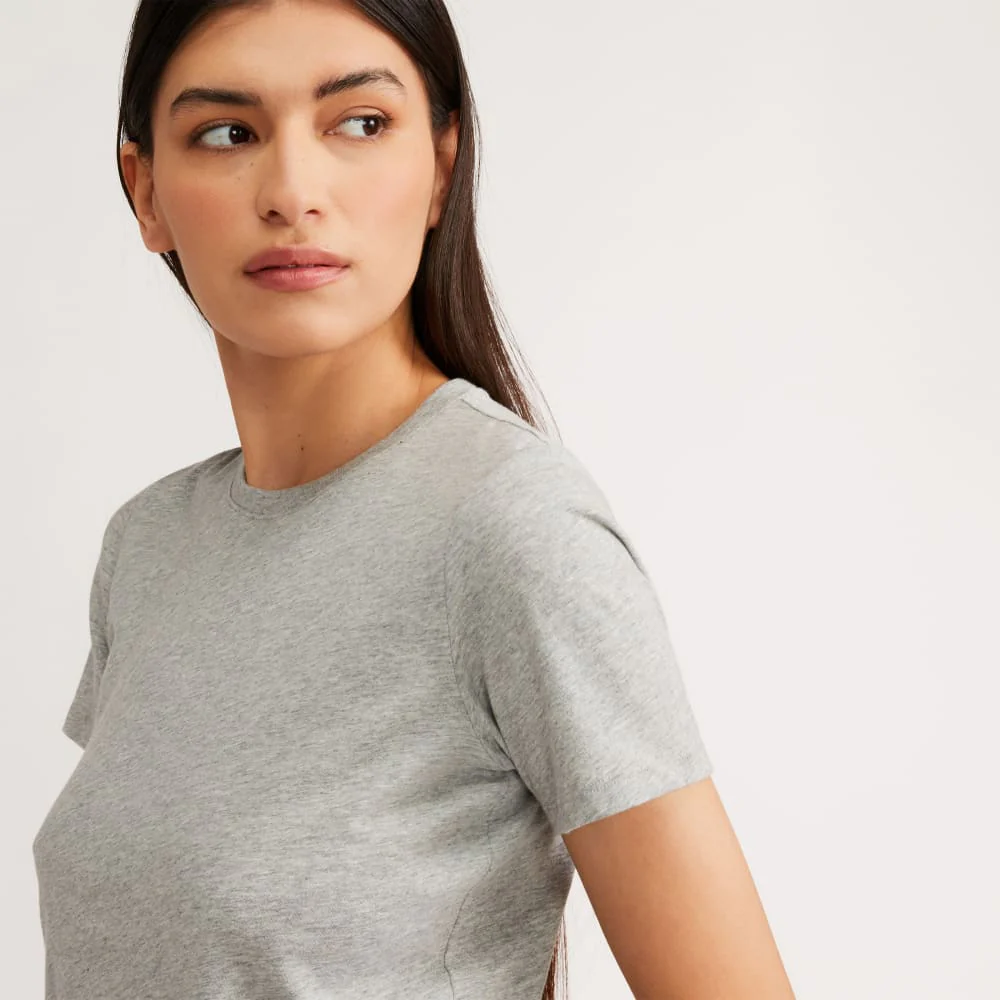 The Organic Cotton Crew Tee |  Heathered Grey - Image 4