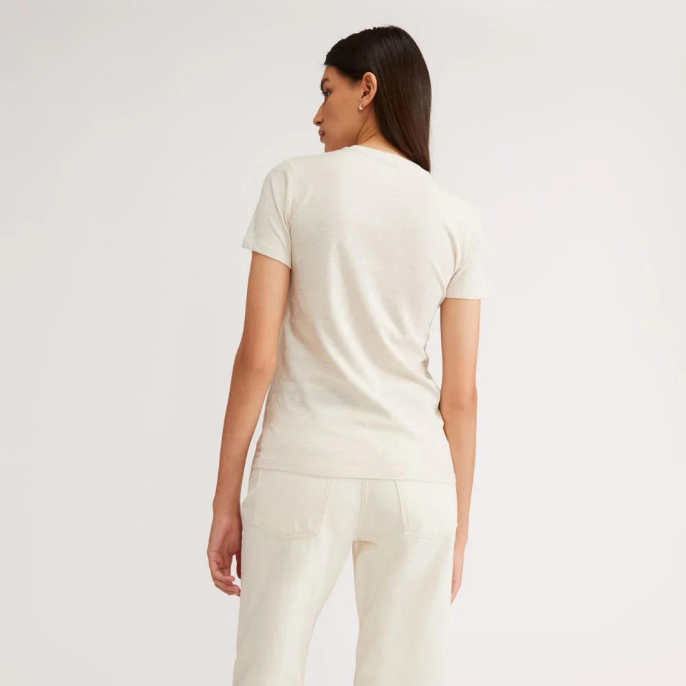 The Organic Cotton Crew Tee | Heathered Oat - Image 4