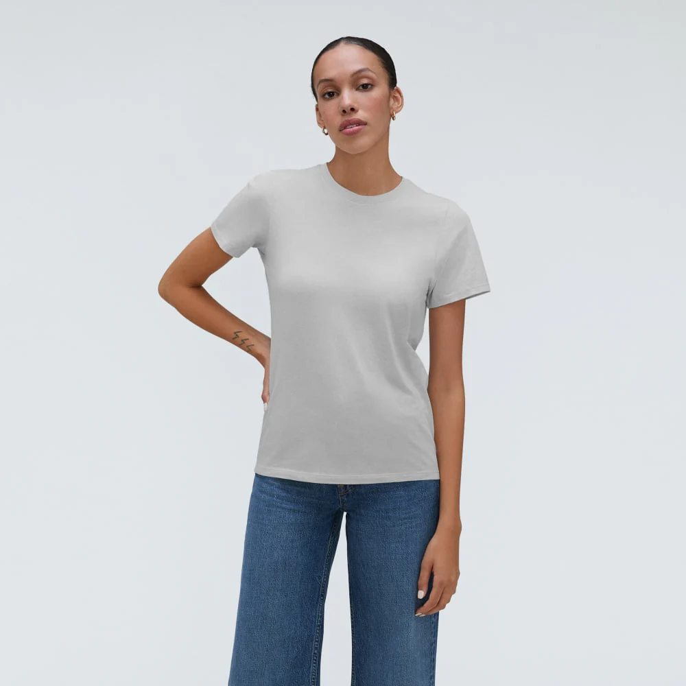 The Organic Cotton Crew Tee | Ice - Image 2