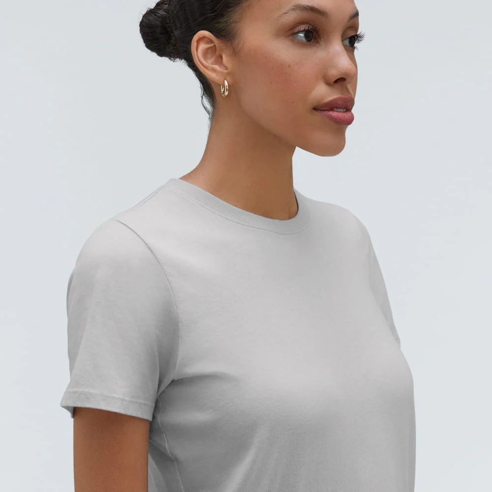 The Organic Cotton Crew Tee | Ice - Image 4