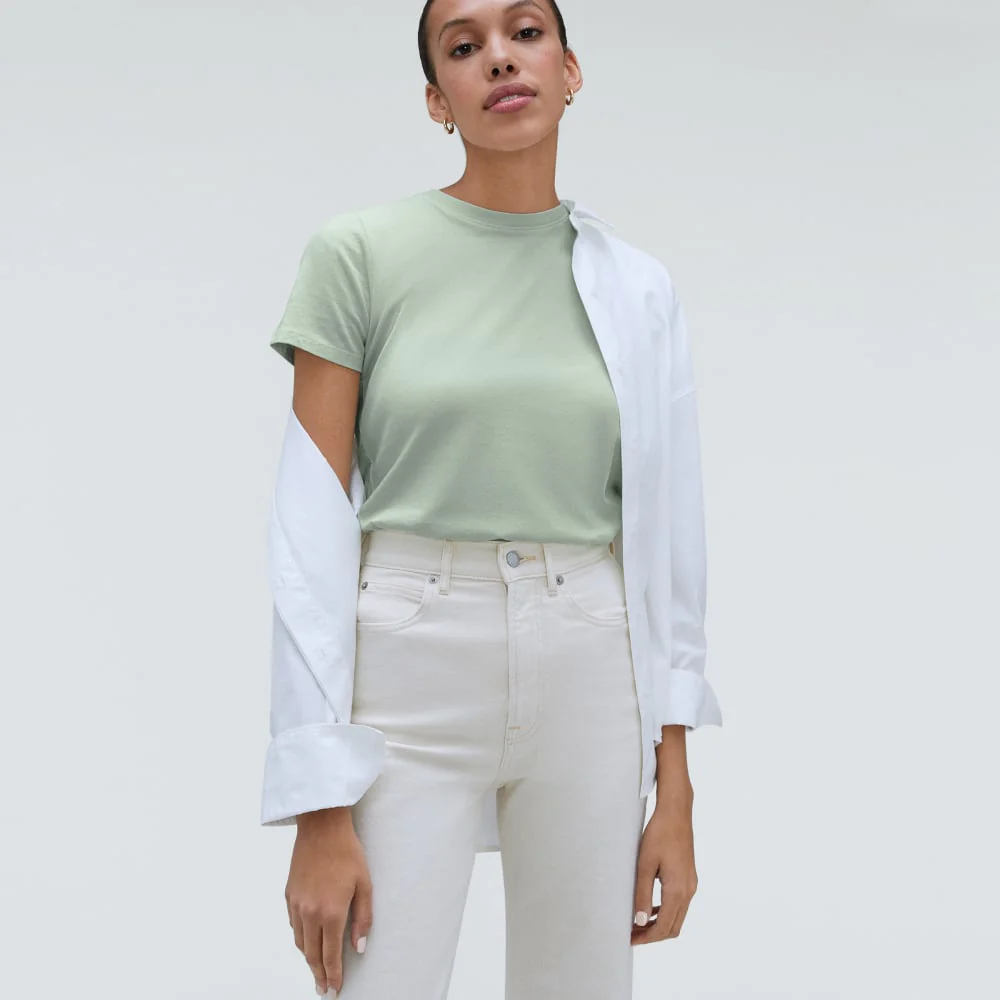 The Organic Cotton Crew Tee | Lily Green - Image 5