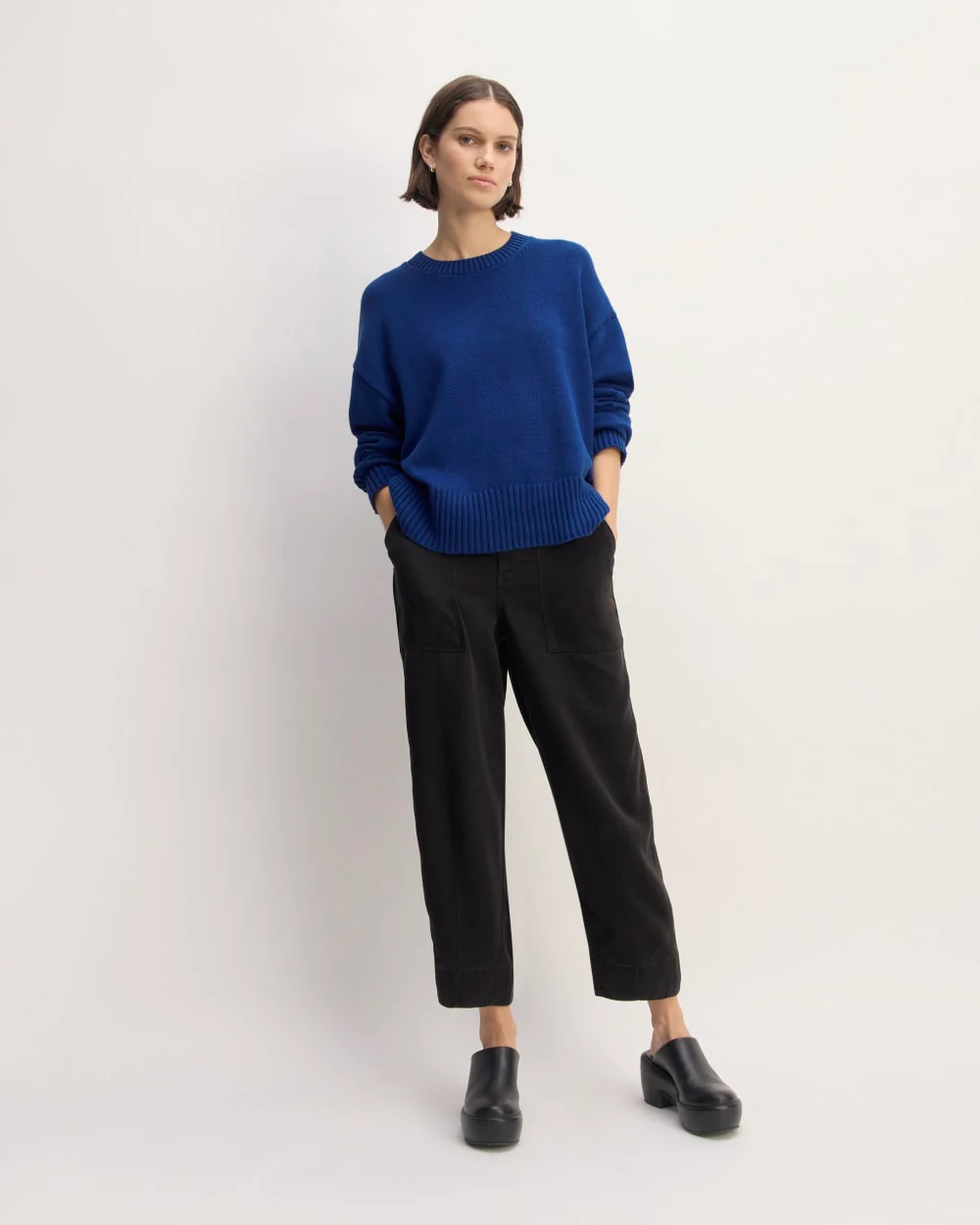 The Boxy Sweater in Everyday Cotton | Bellwether Blue - Image 3