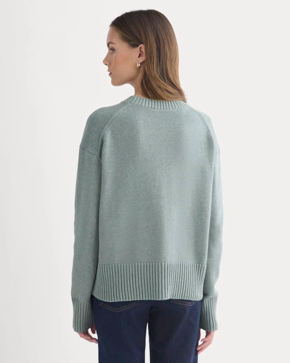 The Boxy Sweater in Everyday Cotton | Heathered Lilypad - Image 5