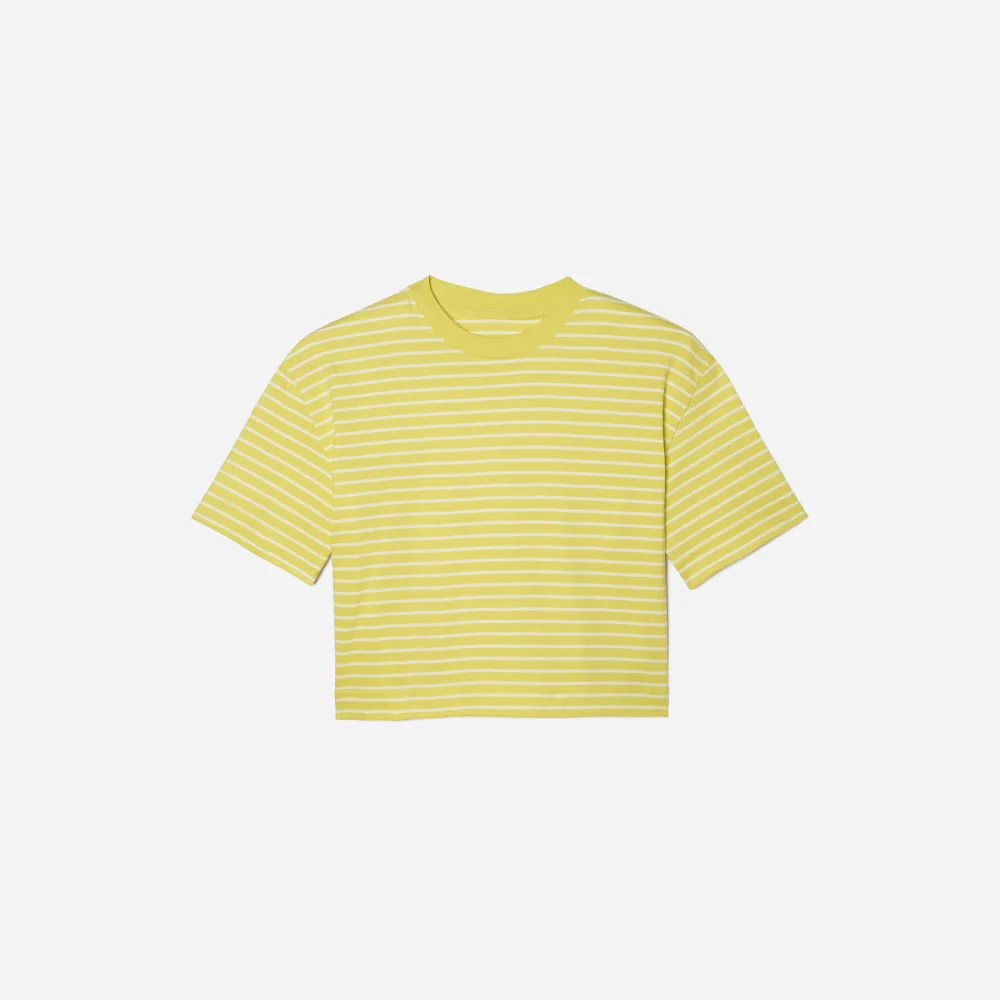 The Organic Cotton Cropped Tee | Acacia / Tan