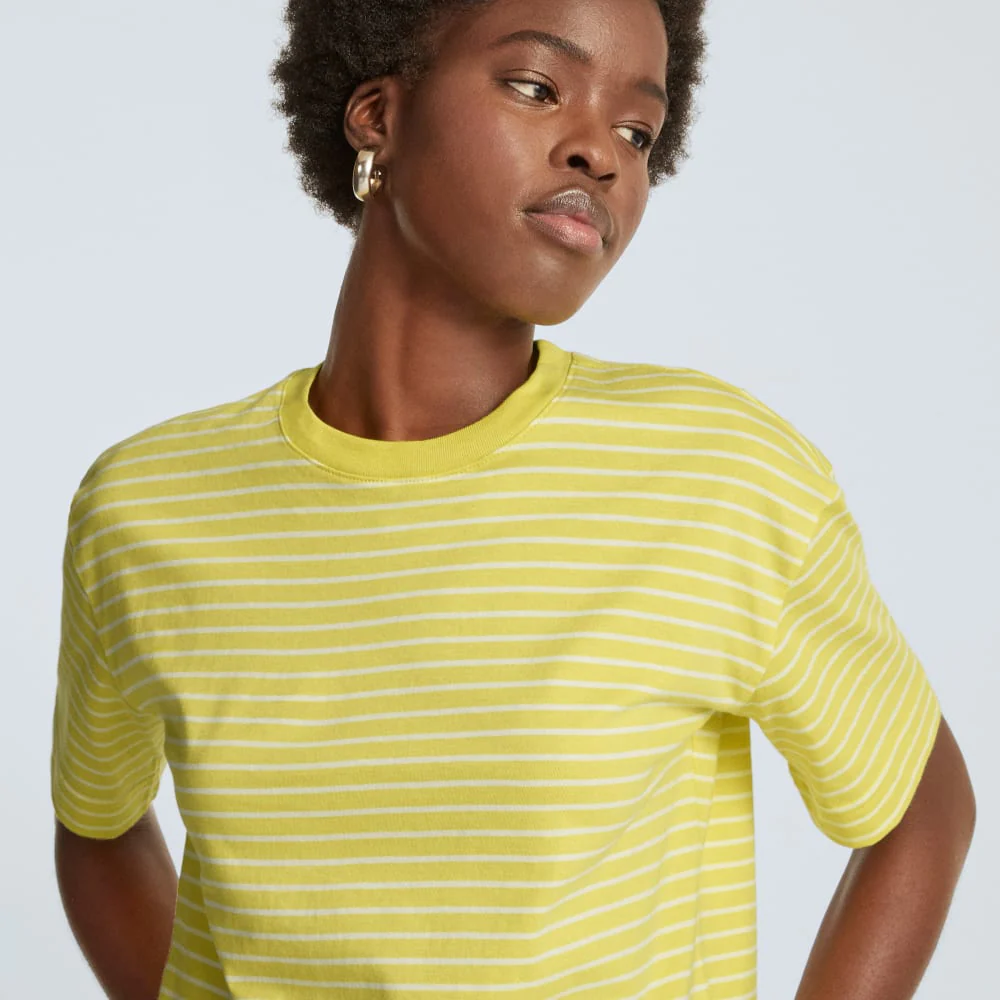 The Organic Cotton Cropped Tee | Acacia / Tan - Image 4