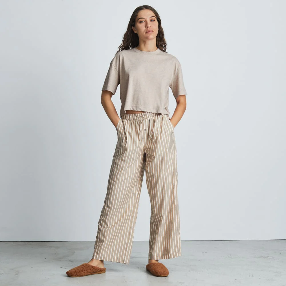 The Organic Cotton Cropped Tee | Heathered Burnt Sugar - Image 3