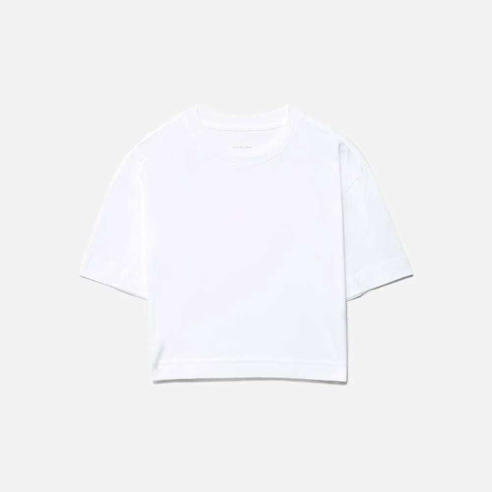 The Organic Cotton Cropped Tee | White