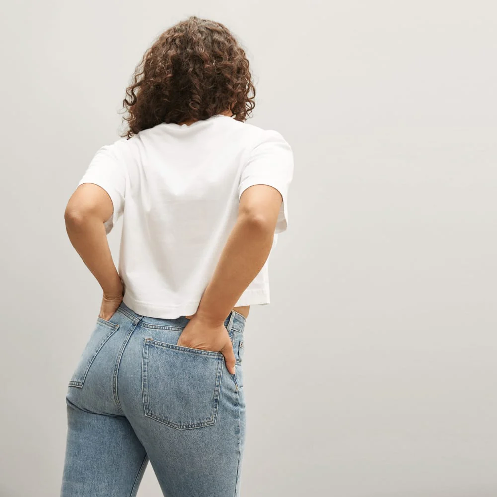 The Organic Cotton Cropped Tee | White - Image 4