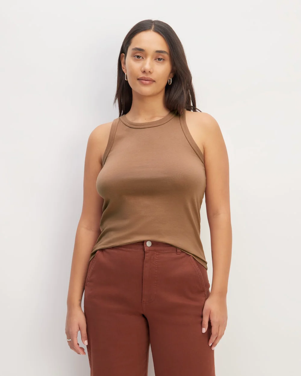 The Tank in Essential Cotton | Carob Brown
