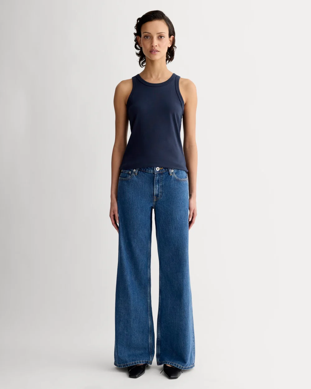 The Tank in Essential Cotton | Navy - Image 3
