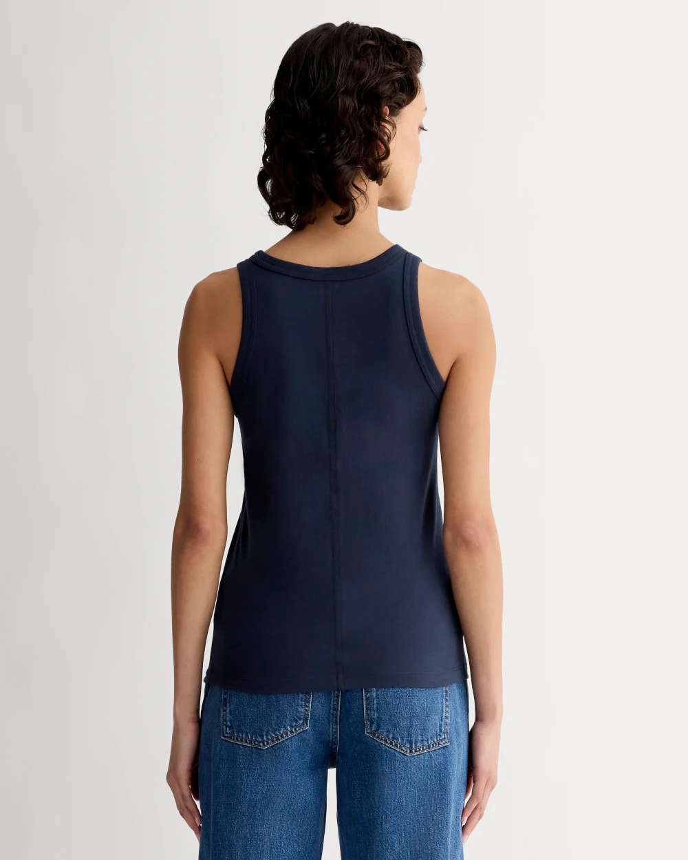 The Tank in Essential Cotton | Navy - Image 4
