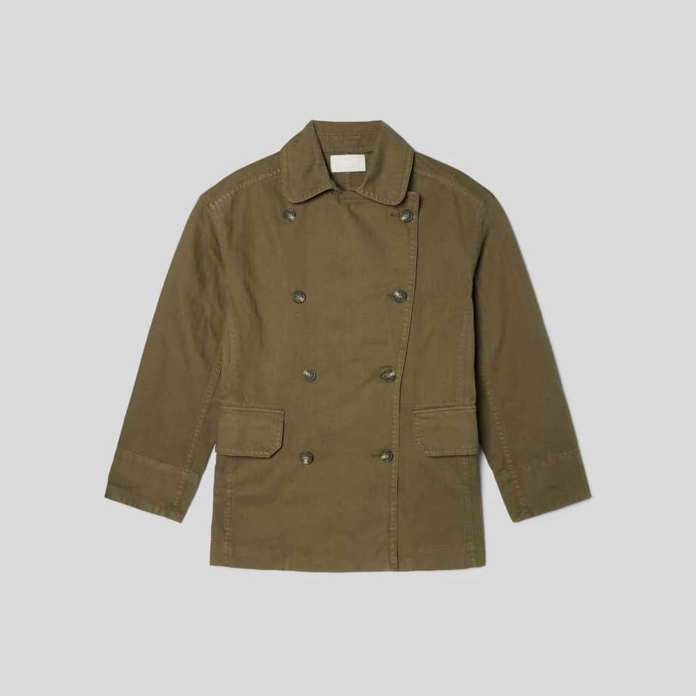 The Organic Cotton Herringbone Jacket | Beech - Image 2