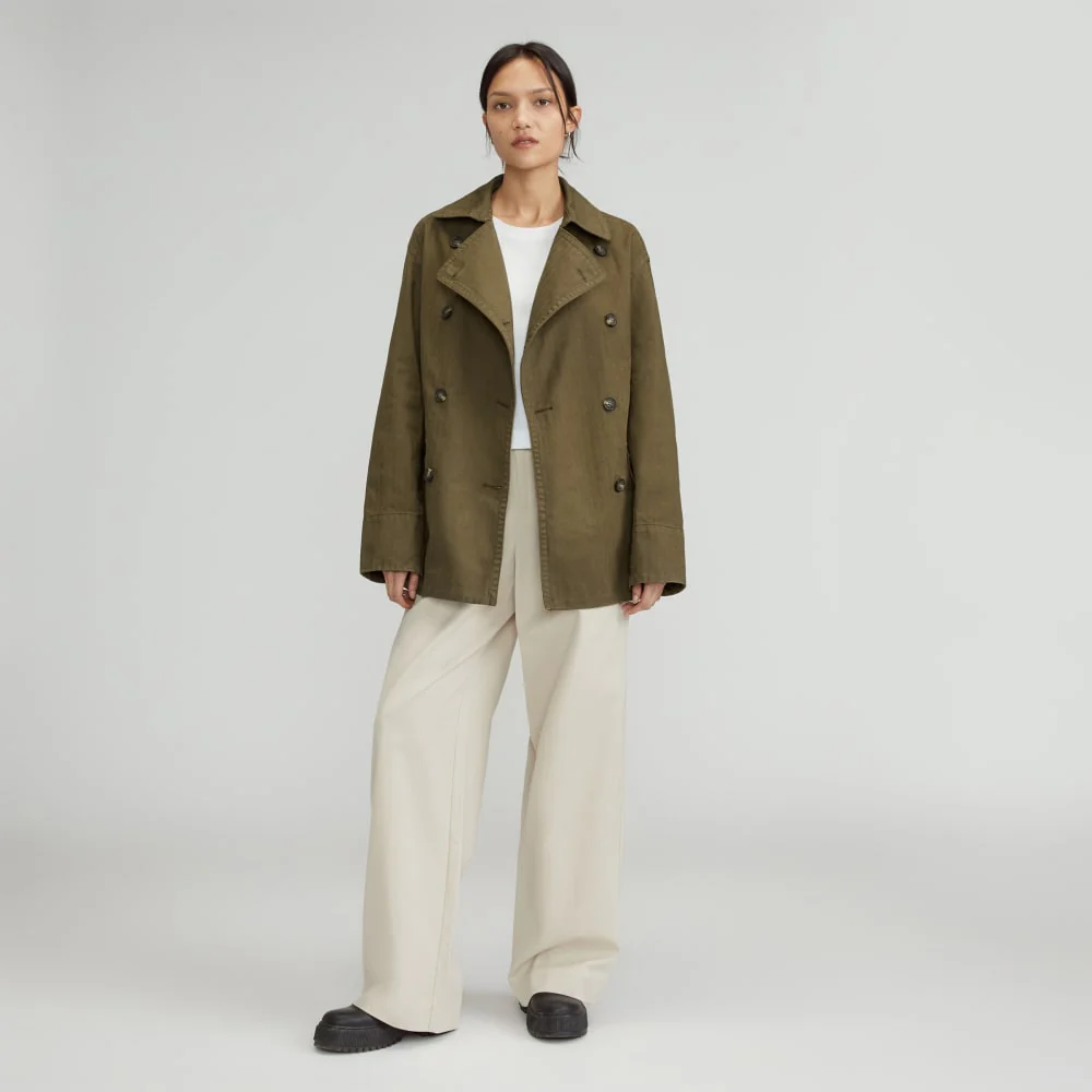 The Organic Cotton Herringbone Jacket | Beech - Image 6