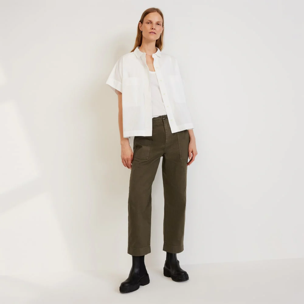 The Organic Cotton Herringbone Pant | Beech - Image 6