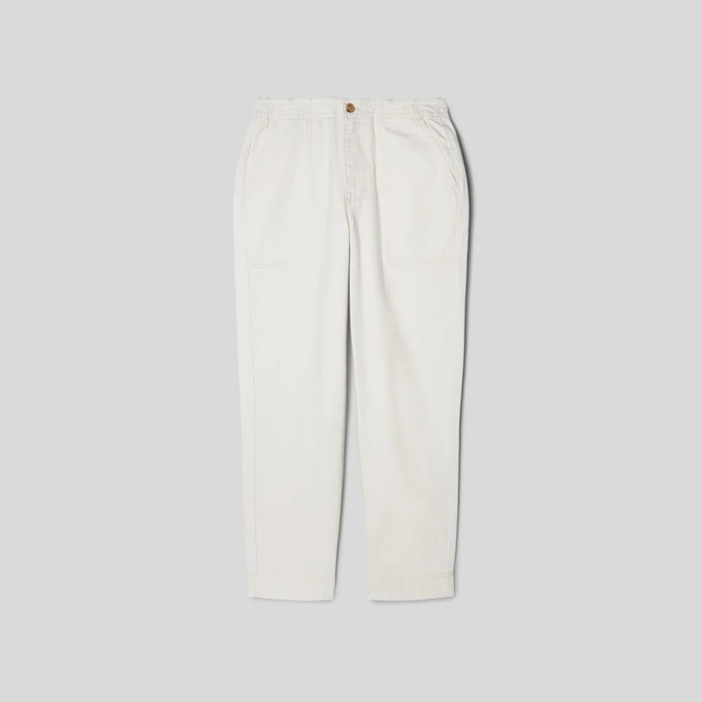 The Organic Cotton Herringbone Pant | Bone - Image 2