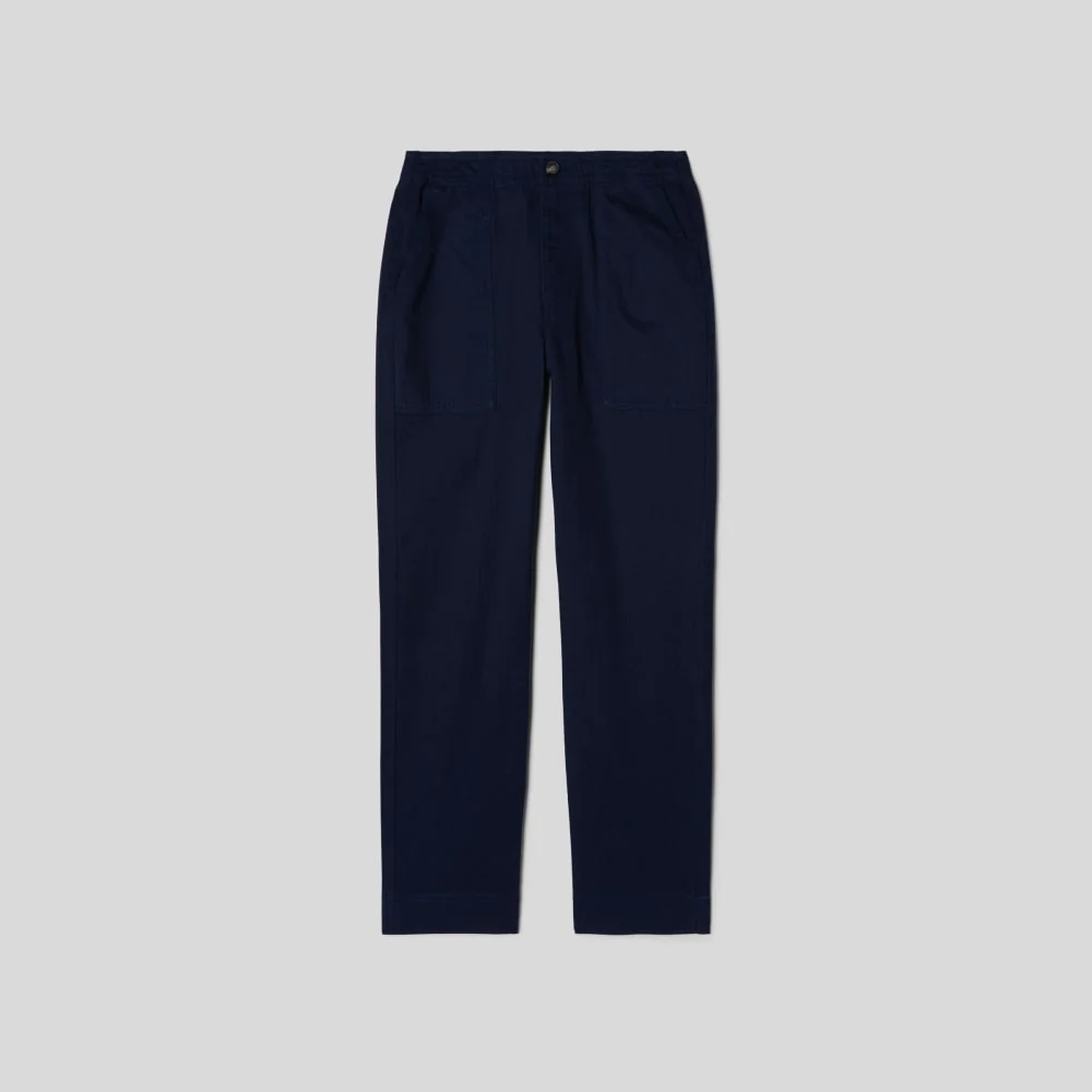 The Organic Cotton Herringbone Pant | Navy - Image 2
