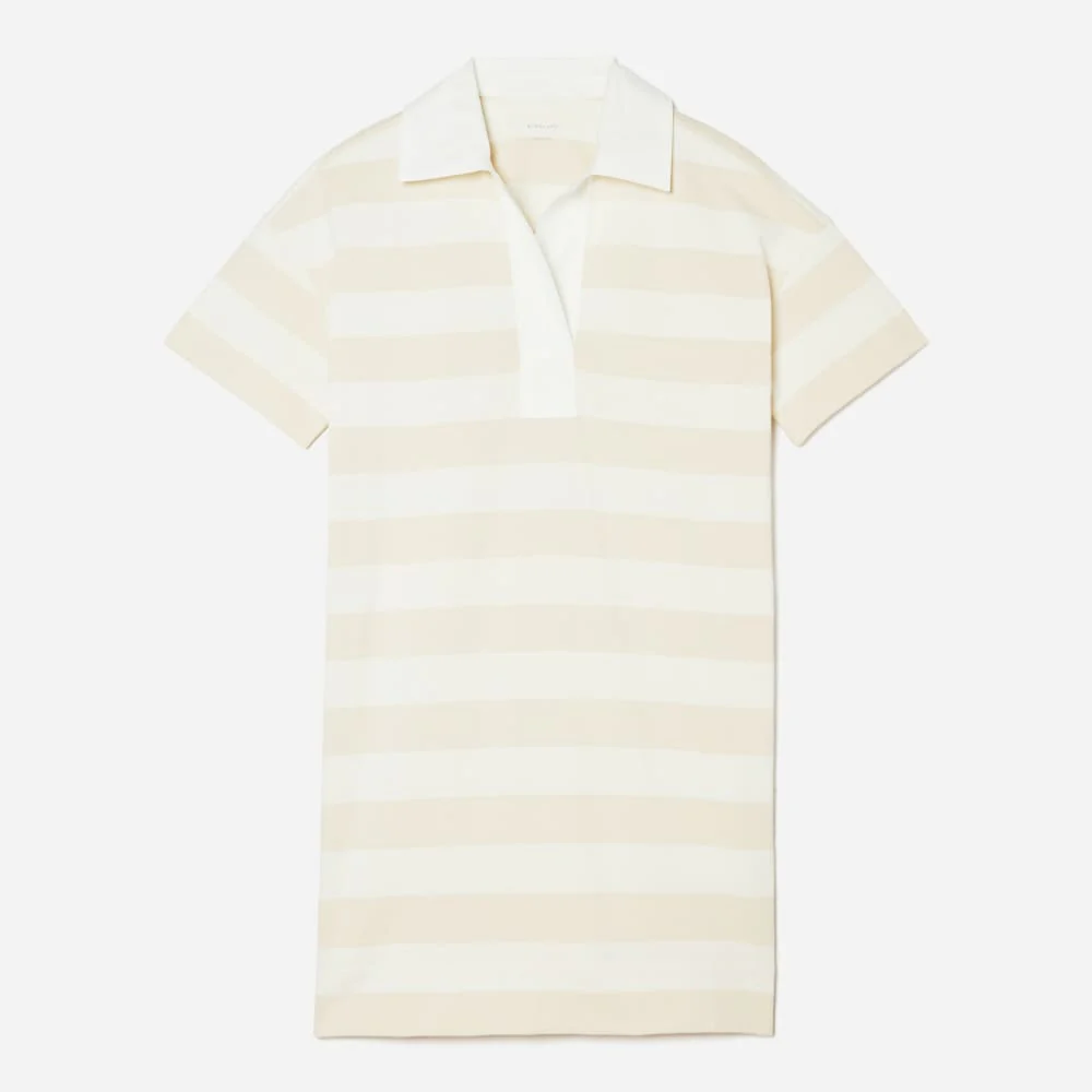 The Organic Cotton Polo Dress | Beech / Bone